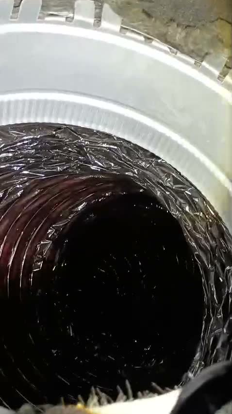 Clean round duct opening after professional inspection